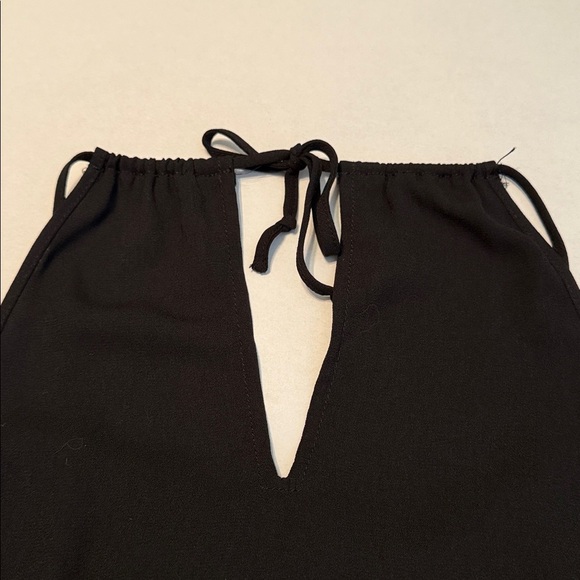 LOFT Black Halter Eyelet Neck with Tie Waist Romper Size M - Picture 13 of 15